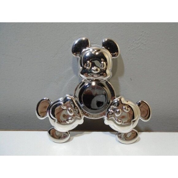 DISNEY 100 BABY MICKEY MOUSE SILVER COLOR 3" FIDGET SPINNER, Mickey & Minnie 3pc - Picture 10 of 12